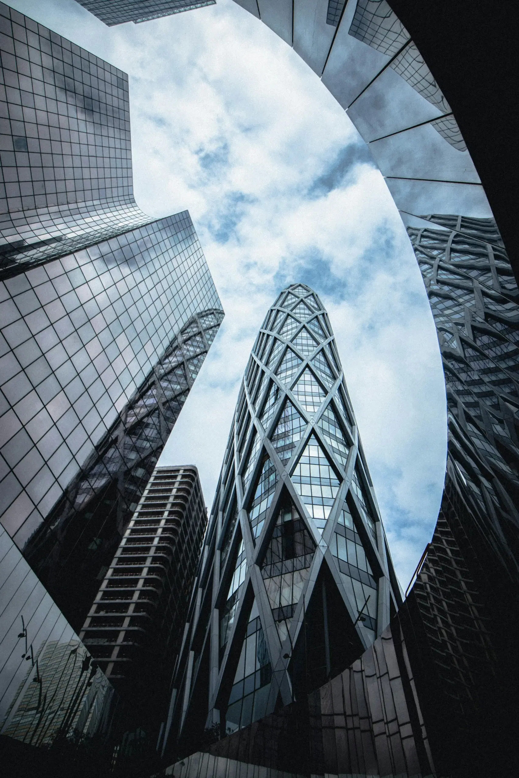 Modern real estate skyline background